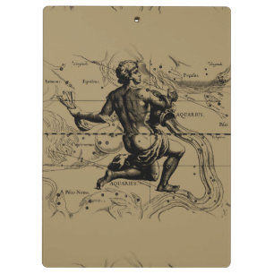 Aquarius Constellation Map by Hevelius Clipboard