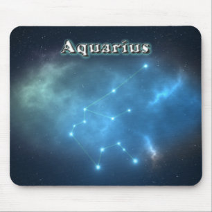 Aquarius constellation mouse mat