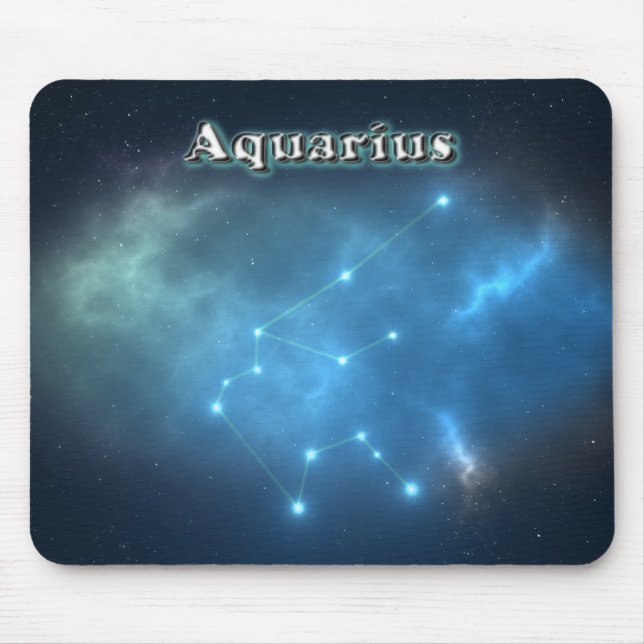 Aquarius constellation mouse mat (Front)