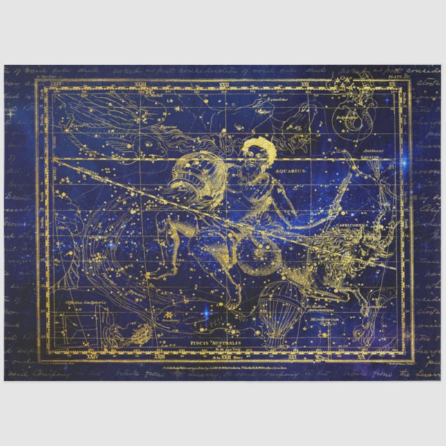 aquarius constellation tissue paper (Front)
