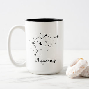 Aquarius Constellation Two-Tone Coffee Mug
