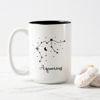 Aquarius Constellation Two-Tone Coffee Mug