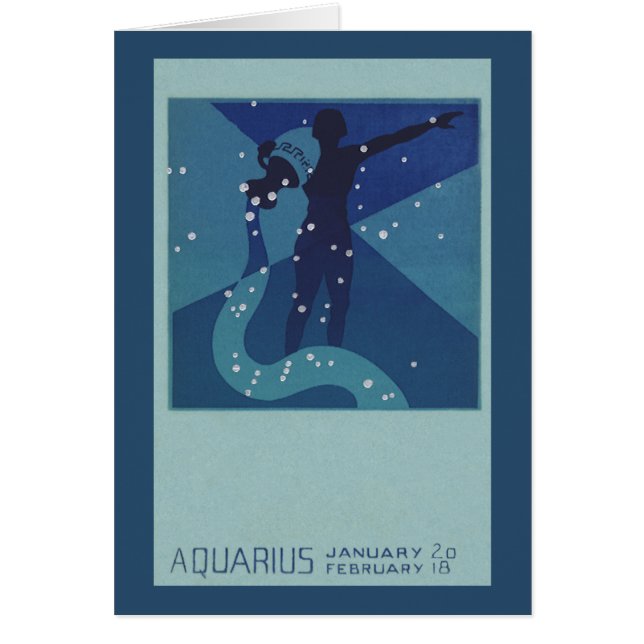 Aquarius Constellation, Vintage Zodiac Astrology (Front)