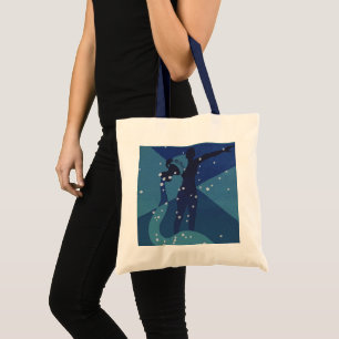 Aquarius Constellation, Vintage Zodiac Astrology Tote Bag