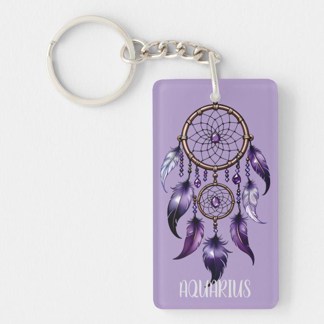 Aquarius Dreamcatcher Key Ring (Front)