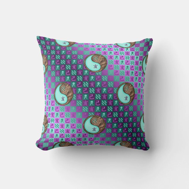Aquarius & Earth Boar Cushion (Front)