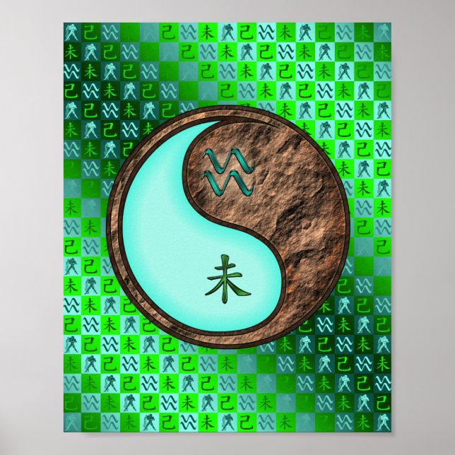 Aquarius & Earth Goat Poster (Front)