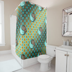 Aquarius & Earth Horse Shower Curtain
