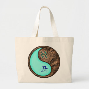 Aquarius & Earth Ox Large Tote Bag
