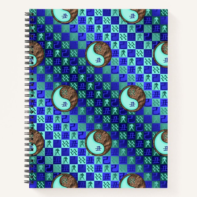 Aquarius & Earth Ox Notebook (Front)