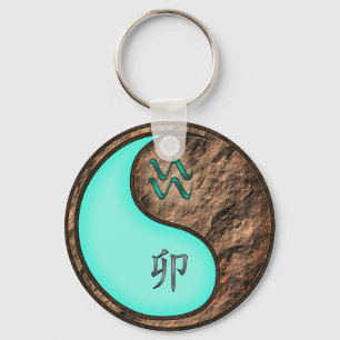 Aquarius & Earth Rabbit Key Ring