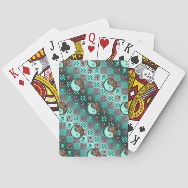 Aquarius & Earth Rabbit Playing Cards (Back)