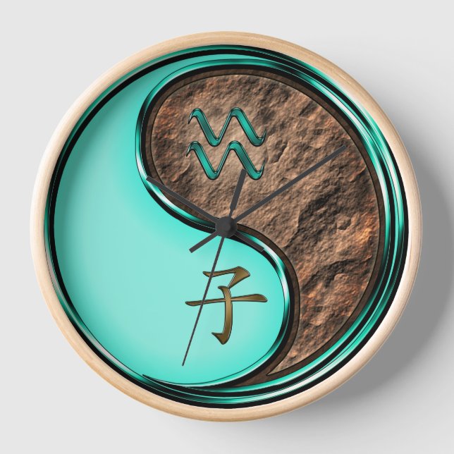 Aquarius & Earth Rat Clock (Front)