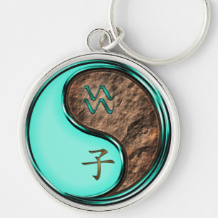 Aquarius & Earth Rat Key Ring