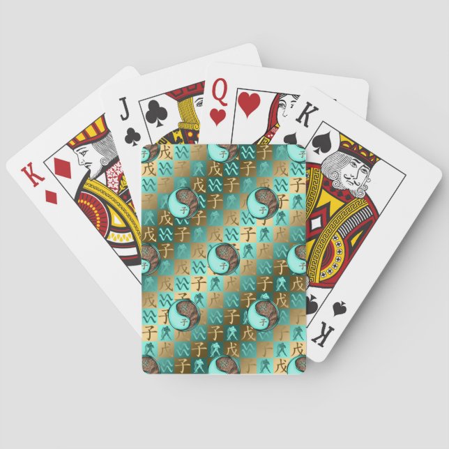 Aquarius & Earth Rat Playing Cards (Back)