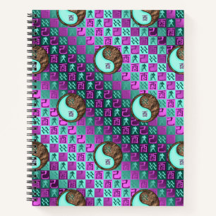 Aquarius & Earth Rooster Notebook