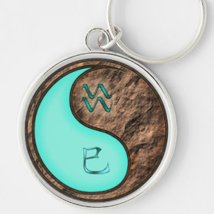 Aquarius & Earth Snake Key Ring