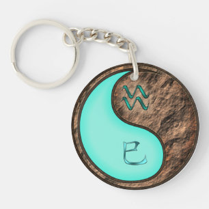Aquarius & Earth Snake Key Ring