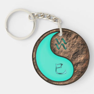 Aquarius & Earth Snake Key Ring