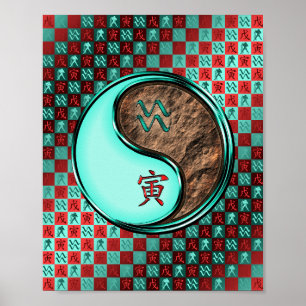 Aquarius & Earth Tiger Poster