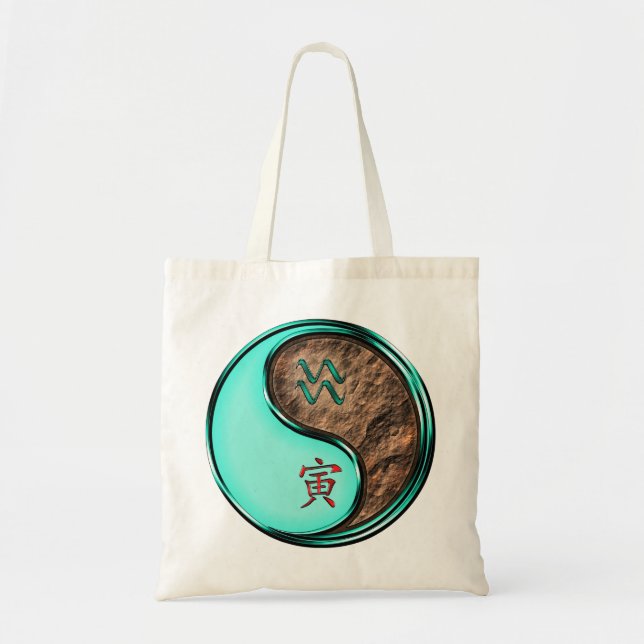 Aquarius & Earth Tiger Tote Bag (Front)
