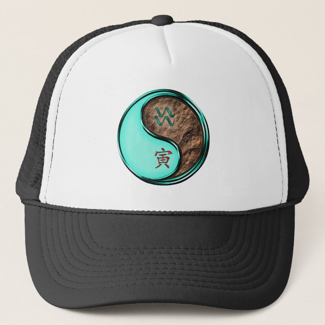 Aquarius & Earth Tiger Trucker Hat (Front)