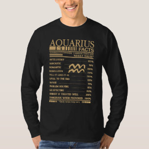 Aquarius Facts Servings Per Container 1 Awesome Zo T-Shirt