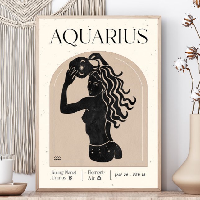 Aquarius Feminine Zodiac Poster  (Creator Uploaded)
