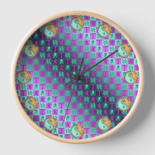 Aquarius & Fire Boar Clock