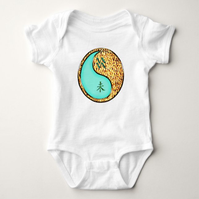 Aquarius & Fire Goat Baby Bodysuit (Front)