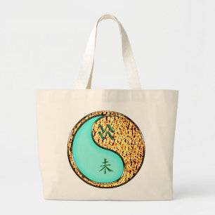 Aquarius & Fire Goat Large Tote Bag