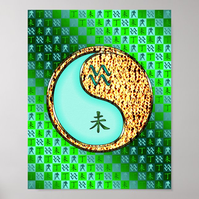 Aquarius & Fire Goat Poster (Front)