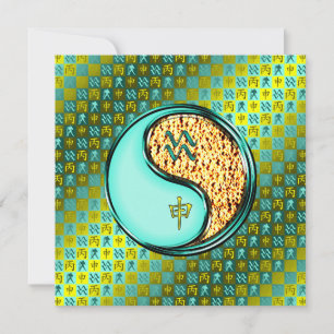 Aquarius & Fire Monkey Card