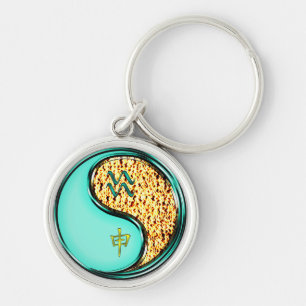 Aquarius & Fire Monkey Key Ring
