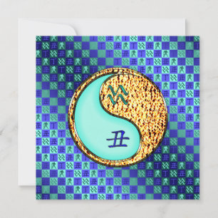 Aquarius & Fire Ox Card