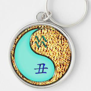 Aquarius & Fire Ox Key Ring