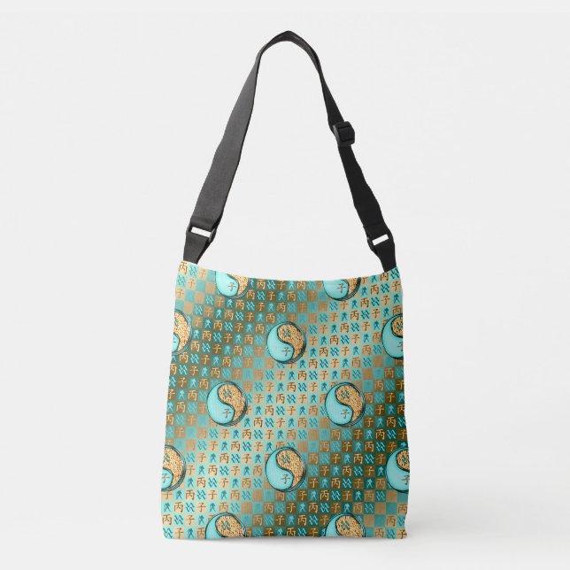 Aquarius & Fire Rat Crossbody Bag (Front)