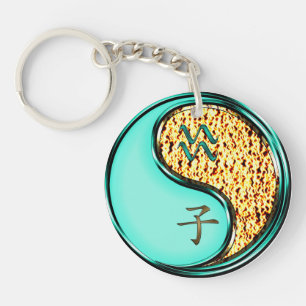 Aquarius & Fire Rat Key Ring
