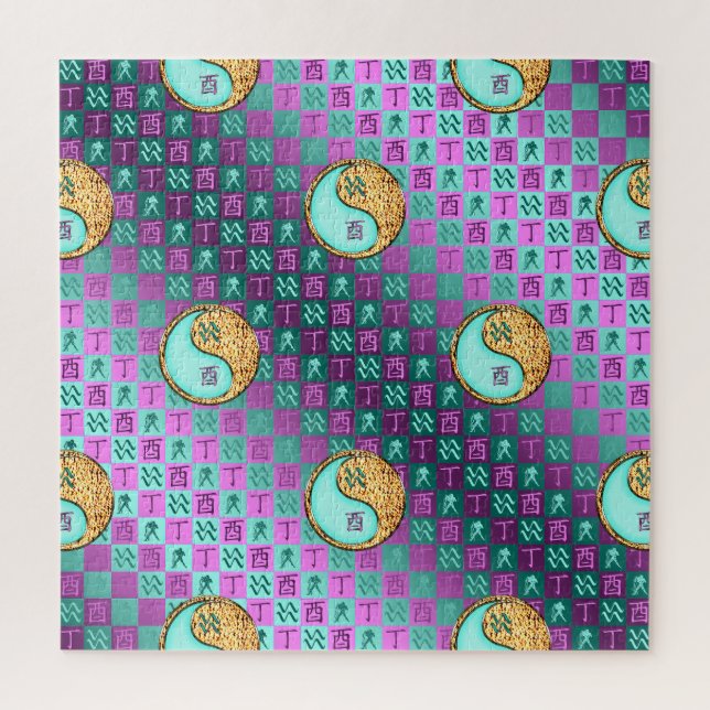 Aquarius & Fire Rooster Jigsaw Puzzle (Vertical)
