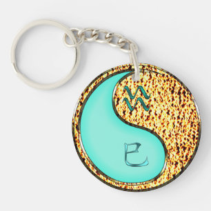 Aquarius & Fire Snake Key Ring