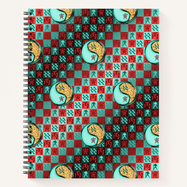 Aquarius & Fire Tiger Notebook (Front)