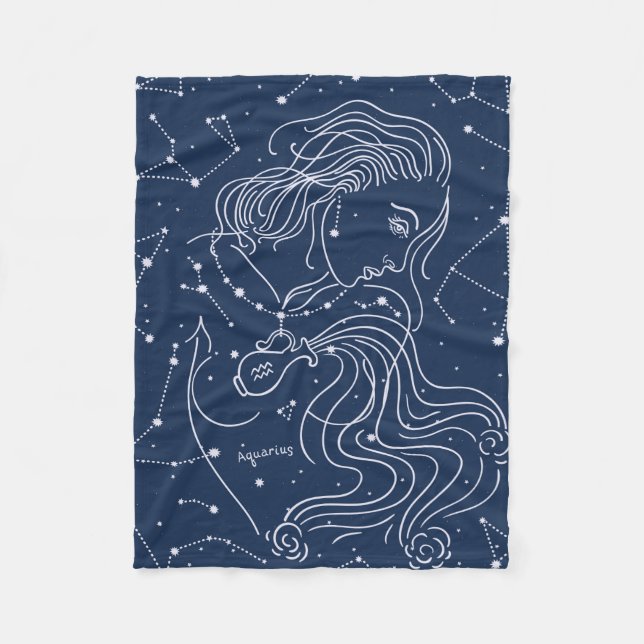 Aquarius Fleece Blanket (Front)