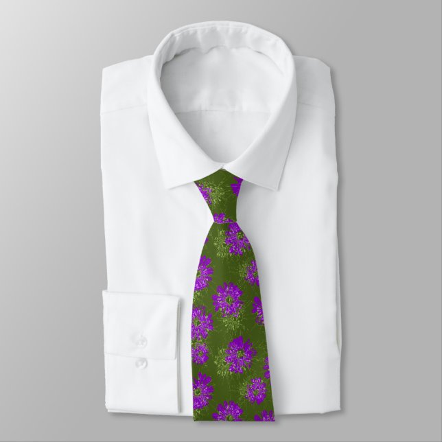 Aquarius Floral Vintage Two-sided Tie (Tied)
