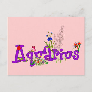 Aquarius Flowers Postcard