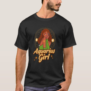 Aquarius Girl Astrology Astrologer Zodiac Sign Hor T-Shirt