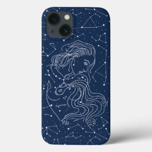 Aquarius Girl Zodiac Sign iPhone 13 Case