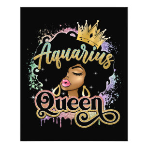 Aquarius Girls Black Queen Photo Print