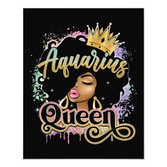 Aquarius Girls Black Queen Photo Print (Front)