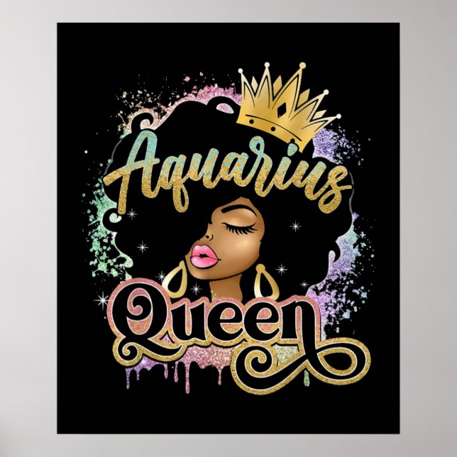 Aquarius Girls Black Queen Poster (Front)