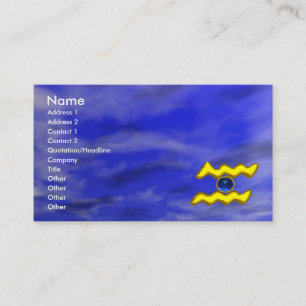 AQUARIUS GOLD JEWEL,blue sapphire, yellow Business Card